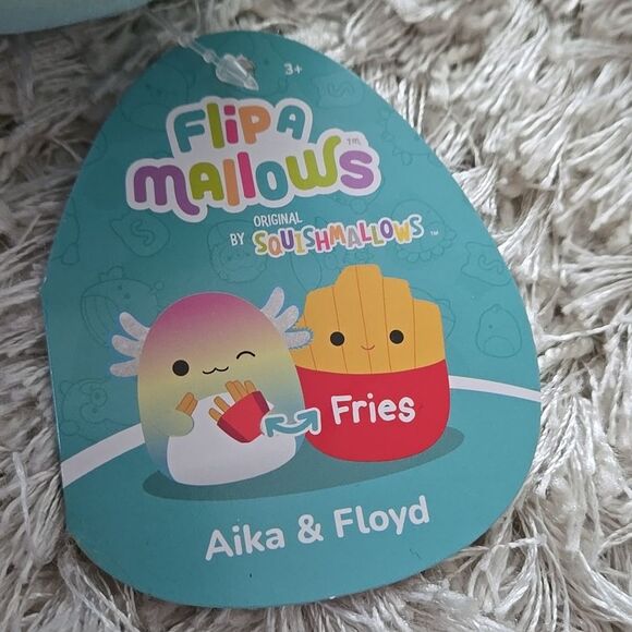 Cute Flip Plush FlipAMallows 8" Aika Floyd Fries Squishmallows - Picture 4 of 16